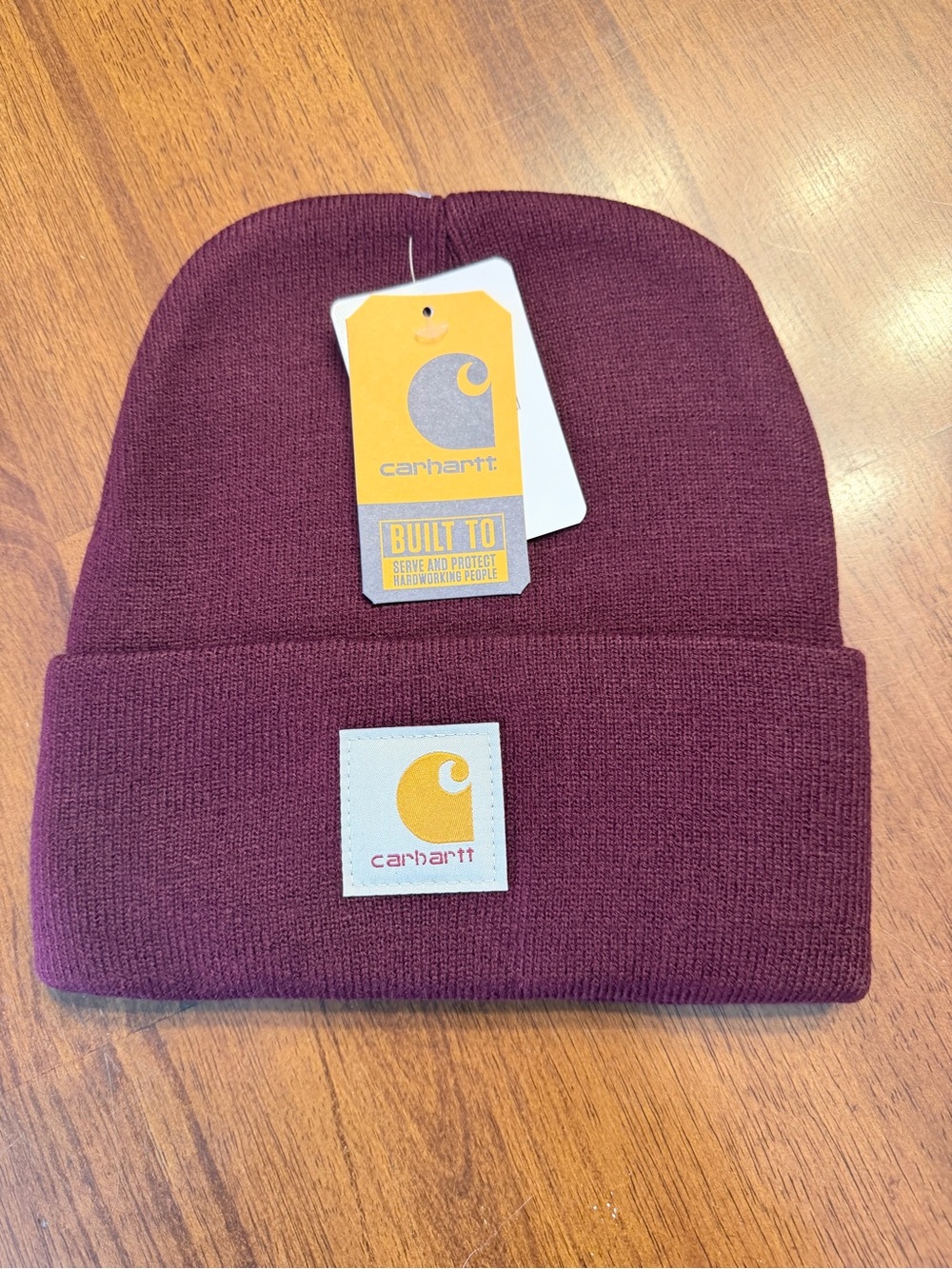 Carhartt Maroon Knit Cuffed Beanie